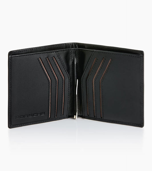 Tarjetero con pinza para billetes