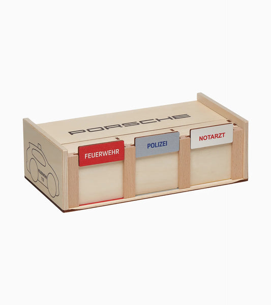 Juego de vehículos de emergencia de madera