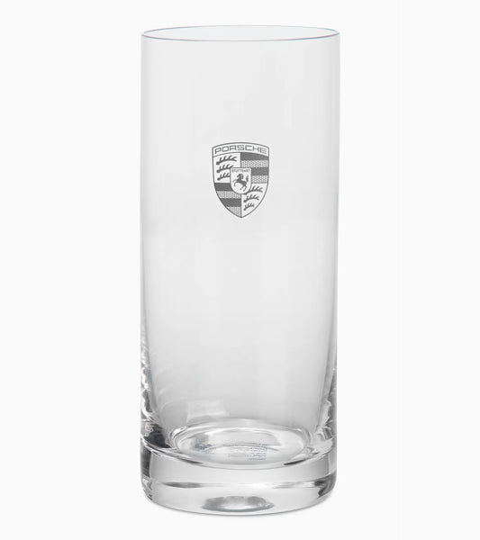 Juego de dos vasos de cristal con escudo