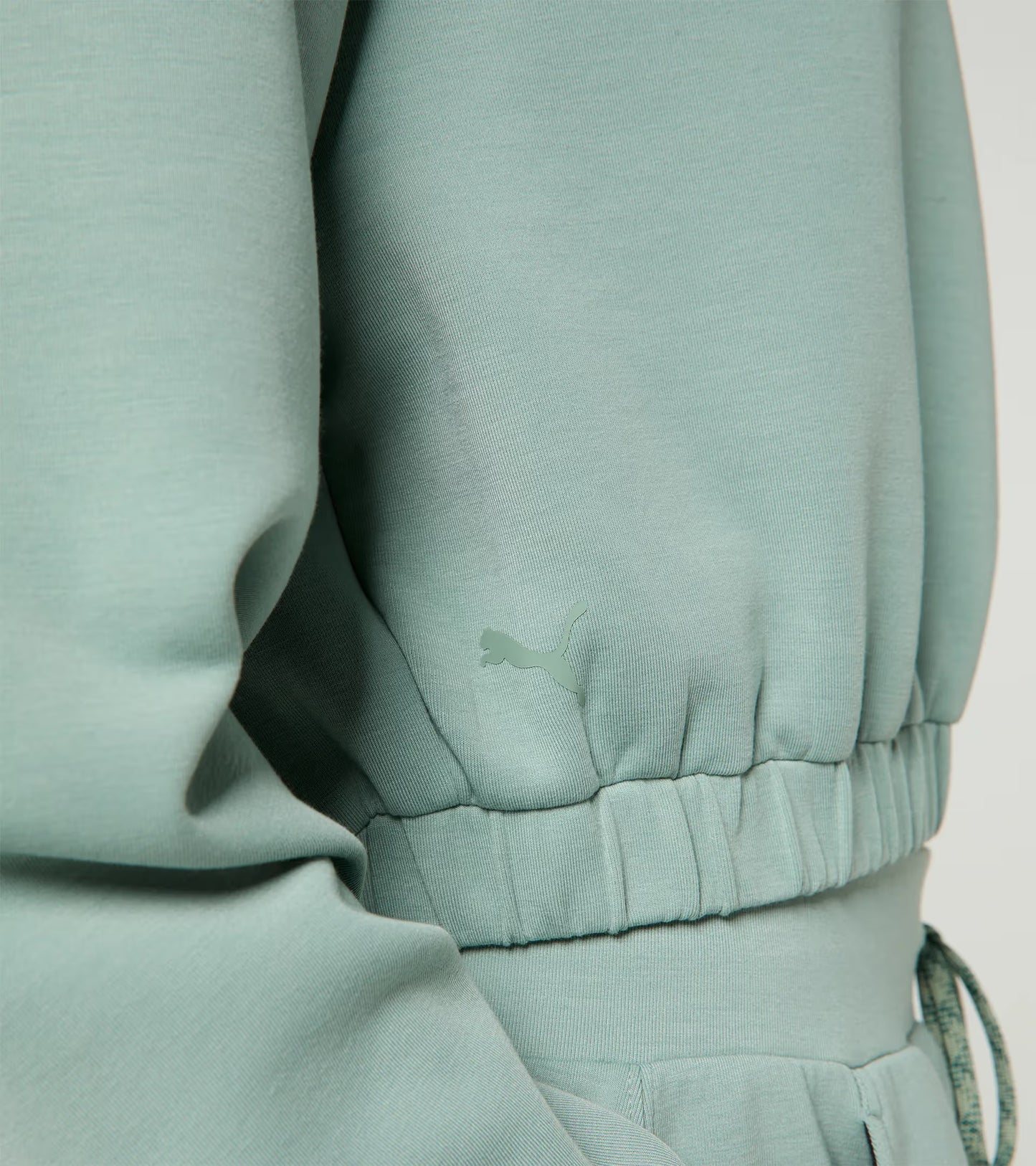 Sudadera de cuello redondo verde