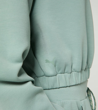 Sudadera de cuello redondo verde