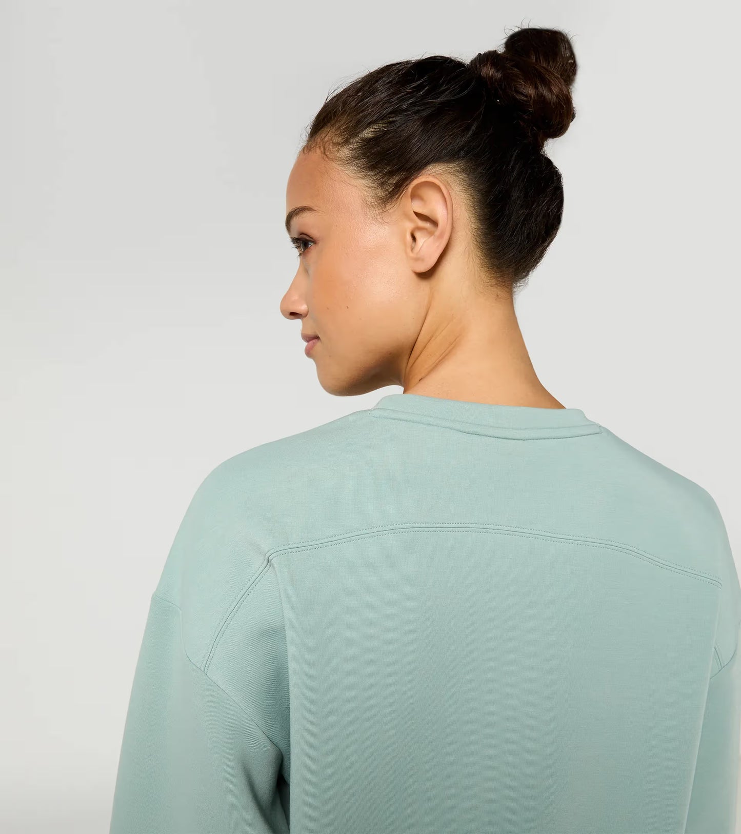 Sudadera de cuello redondo verde